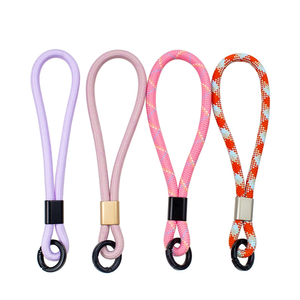 Creative Polyester Anti-Lost Phone Lanyard Wrist Strap Universal Short Security Mobile Accessory Woven Keychain Office