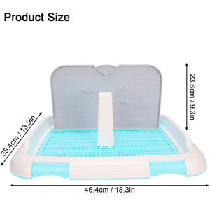 कुत्ते और पिए पोटी ट्रे कुत्ते के साथ खड़े पैड और हटाने योग्य पोस्ट के साथ - Product Image 4