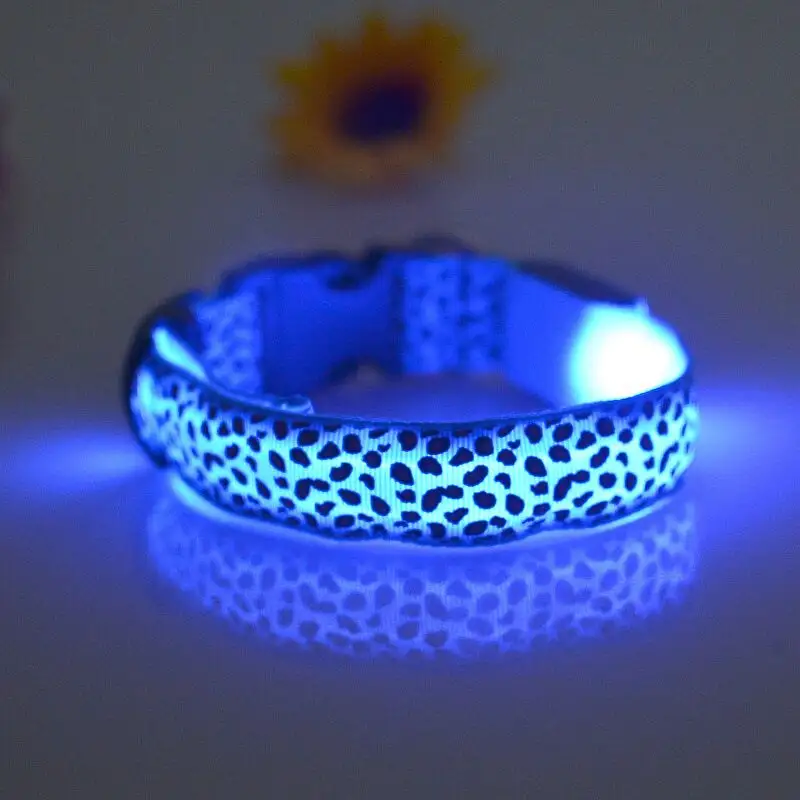 Collares de perro blue waterproof usb rechargeable decorative dog collar led