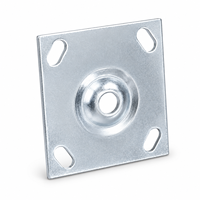 Plaque de montage carrée pour roulettes, plaquée zinc, base de connexion robuste, quincaillerie de remplacement
