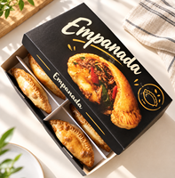 Boîte à emporter en carton kraft pour empanadas, emballage alimentaire de qualité supérieure, résistant à la graisse, pour plats à emporter, style latino-américain