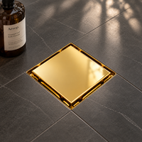 Prix d'usine Siphon de sol carré en acier inoxydable 304 pour salle de bain, avec insert pour carrelage, drain de douche invisible