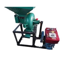 Moulin à farine de maïs et de blé monophasé de petite taille, broyeur à disques pour aliments, machine domestique de broyage de poudre