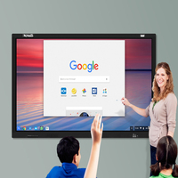 Tableau interactif intelligent à écran tactile de grande taille 86 pouces, tableau blanc électronique LED pour l'école
