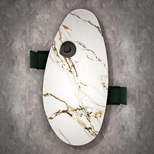 Mesa superior con patas de Pedestal doradas para comedor, comedor, restaurante, mesa de comedor - Product Image 5