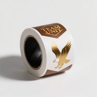 Étiquettes personnalisées en vinyle gaufré adhésif doré, imperméables, écologiques, découpées à la forme, pour bouteilles, emballages et logos
