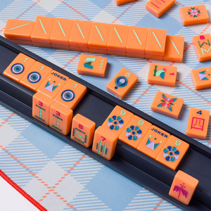 Factory Direct Sales Four Layer Board Game Laser Printing Design Acrylic <b>Mahjong</b> Tiles <b>Mahjong</b> <b>Set</b> for Family Play - Product Image 2