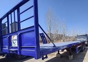 Nuevo semirremolque plataforma camión contenedor de acero remolque y transporte de carga descuento - Product Image 2