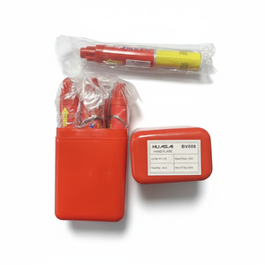Fuegos artificiales de <span class=keywords><strong>humo</strong></span> rojo HUASAI al por mayor de fábrica china, bengalas de mano para señalización, para uso marino SOS - Product Image 1