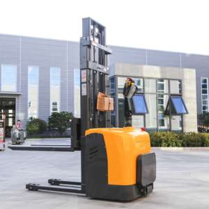 इलेक्ट्रिक स्टेकर ट्रक पैलेट लिफ्ट स्टेकर क्षमता 1000/2000 किग्रा गोदाम में पूर्ण इलेक्ट्रिक फोर्कलिफ्ट - Product Image 6