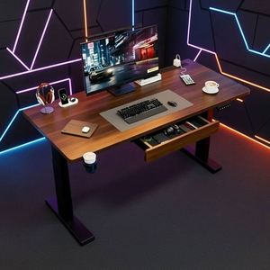 Bureau <span class=keywords><strong>de</strong></span> télétravail avec USB, bureau électrique <span class=keywords><strong>réglable</strong></span> en hauteur, assis-debout, vente en gros d'usine, faible MOQ, pieds en bois massif et métal - Product Image 5