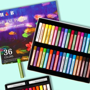 Ensemble de 24 pastels à l'huile extra doux et très pigmentés, crayons aux couleurs vibrantes et riches, fournitures d'art pour la peinture avec logo personnalisé, vente en gros - Product Image 2