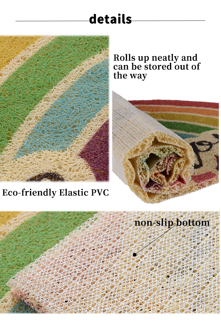 Shinnwa PVC coil door mat non-slip indoor outdoor rug entryway welcome mat shoe carpet cartoon dog print pet mat