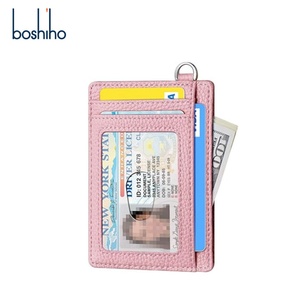 Boshiho Custom Card Holder Slim <b>Wallet</b> Minimalist <b>Wallets</b> <b>RFID</b> Blocking Front Pocket Leather Credit Card Holder for Men & Women - Product Image 2