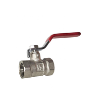 Robinet à bille manuel OEM en laiton 1/2'' à double filetage femelle, poignée longue, 200WOG, pour eau et gaz