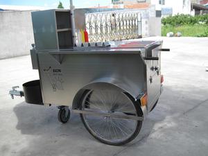 Carritos de Comida Móviles Mini de Acero Inoxidable con Freidora de Hot Dogs y Máquina para Snacks - Product Image 3