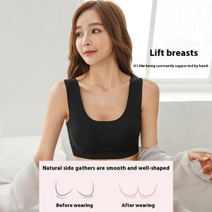 เสื้อชั้นในกีฬาไร้สายสำหรับผู้หญิงแบบ 3/4 คัพ พร้อมแผ่นรองถอดได้ ระบายอากาศได้ดี ผลิตจากผ้าถักเนื้อบาง ผสมสแปนเด็กซ์/ไนลอน ปิดด้านหลัง เหมาะสำหรับใช้ในชีวิตประจำวัน - Product Image 5