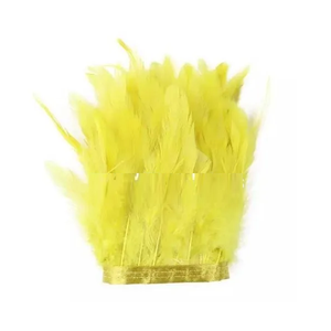 Tela de Encaje con Plumas de Pollo Naturales de Soraj Enterprises, Hecha a Mano, Ligera, Ecológica, para Costura Profesional y Artesanía de Ropa - Product Image 3
