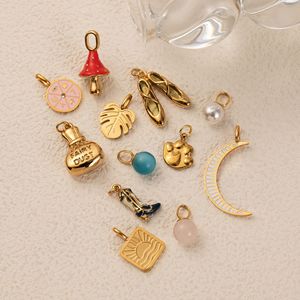 Botas de vaquero más vendidas, zapatos de baile, patas de oso, abalorios de pulsera de acero inoxidable chapados en oro de 18 quilates para la fabricación de joyas - Product Image 3