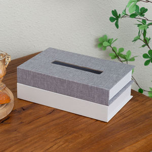 Boîte à mouchoirs en forme de <span class=keywords><strong>livre</strong></span> décorée en tissu de lin haut de gamme, boîte de rangement avec un faux <span class=keywords><strong>livre</strong></span> comme accessoire créatif. - Product Image 6
