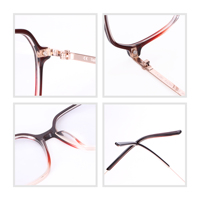 Montures de lunettes en acétate avec dégradé de mode polygonale personnalisées ultra légères pour hommes et femmes Accessoires en nylon