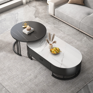 Modern Custom Italian Nordic Living Room Home Furniture Metal Decor <strong>Glass</strong> Top Luxury <strong>Coffee</strong> <strong>Table</strong> Stainless Steel Mdf Marble - Product Image 6