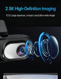 Caméra de tableau de bord GPS portable double objectif 2.5G pour voiture avec enregistreur vidéo grand angle 140°, WiFi, <span class=keywords><strong>SIM</strong></span>, plateforme Cloud DVR et application de visualisation en direct - Product Image 5