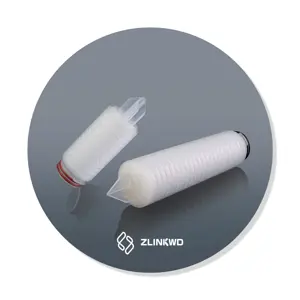 China Factory 10" Hydrophobic PTFE Membrane Pleated NWF Filter Cartridge for Wine Beer Filter Water Filter Industry Filtration