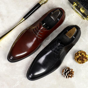 Zapatos Oxford de cuero para hombre, estilo italiano, de lujo, con cordones, para uso formal y de negocios. - Product Image 4