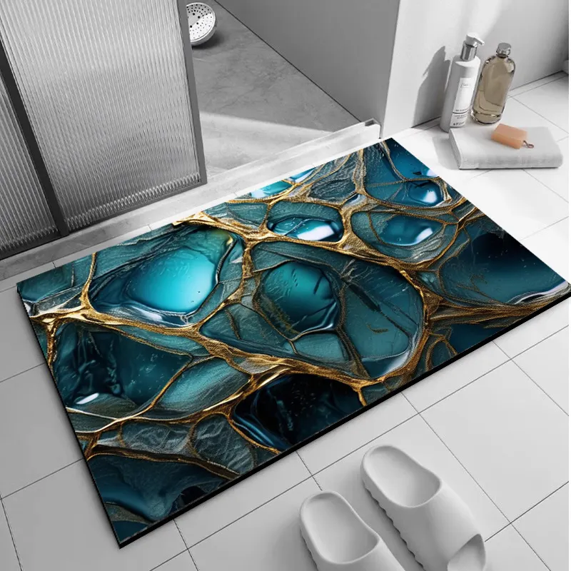 (Chakme) toptan Diatom çamur banyo Mat kaymaz sihirli Mat Modern lüks diyatomit taş banyo paspas alfombra de bano