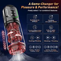 Automatischer Stoß- und Rotations-Masturbator für Männer mit Leck- und Saugfunktion, 100% Wasserdichte Penispumpe, Erotikspielzeug für Erwachsene