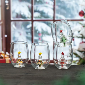 Tùy Chỉnh Handmade Chịu Nhiệt Cốc Thủy Tinh Với Sao Thiết Kế Trái Tim Bên Trong Thủy Tinh Nước Uống Tumblers - Product Image 2