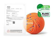 Modernes, modisches, unzerbrechliches Hundespielzeug für kleine Hunde, langlebig, wiederaufladbar, hochaktiviert, aus orangefarbenem ETPU-Material
