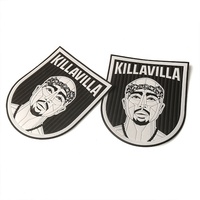 Conception Unique Patchs Impression Personnalisée En Relief 3D Visage Logo Uniformes De Football thermocollant TPU Silicone Badges