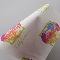 17 gsm, tissu cadeau de chaussures de marque de couleur noire, emballage de fleurs, logo imprimé personnalisé, emballage en papier de soie