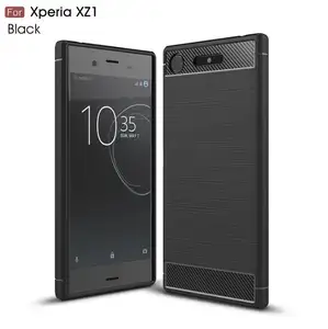 For Sony Xperia XZ1 mobile phone tpu case, carbon fiber back cover for sony xz