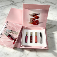 Boîte à fermeture magnétique personnalisée de qualité supérieure avec logo, estampage à chaud, en carton, pour gloss à lèvres, promotion cosmétique