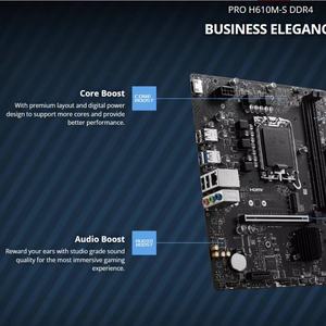 New MSI PRO H610M-S <b>DDR4</b> Gaming <b>Motherboard</b> Support 14th/13th CPU H610 <b>Motherboard</b> - Product Image 6