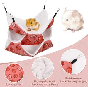 Nouveau Sac de couchage double en coton volant pour hamster, lapin, écureuil – Nid suspendu pour animaux de compagnie – Fabrication OEM - Product Image 2