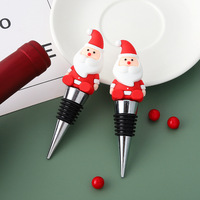Bouchon de vin en alliage Bouchon de vin de Noël Bonhomme de neige Bouchon de bouteille de vin de fête