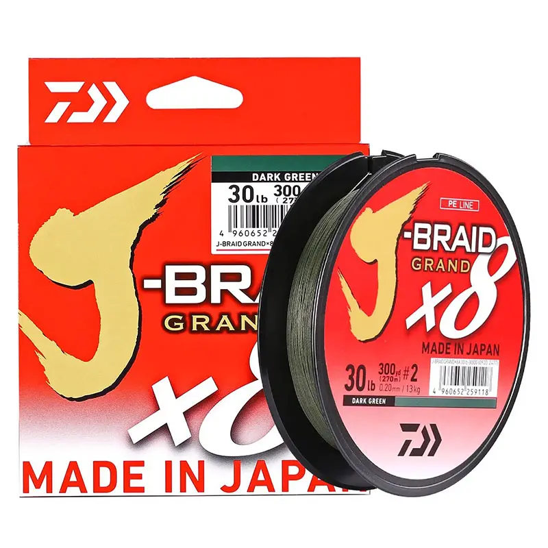 Mới Ban Đầu Daiwa J-BRAID Lớn Câu Cá Dòng 300M 8 Sợi Bện PE Dòng Câu Cá Giải Quyết 18 20 25 30 35lb Made Tại Nhật Bản