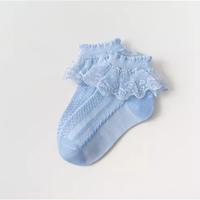 Chaussettes en coton à volants pour filles, bébés, tout-petits, enfants, en gros, blanches, mignonnes, à nœud et à dentelle