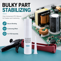 Adhésif silicone PCB 300 ml prêt pour l'OEM, pour l'étanchéité et le support des modules, silicone anti-affaissement pour lignes d'assemblage OEM, silicone durable