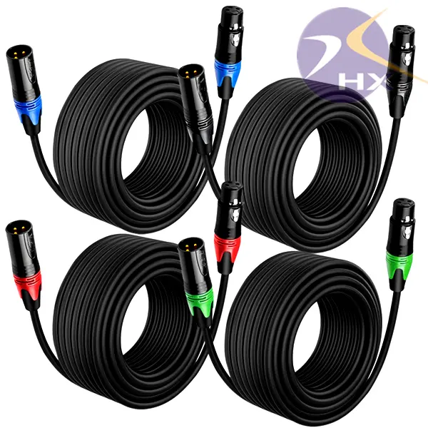 Multicolor Xlr Microphone Audio Cable Microphone Xlr Cable Male To Female 3M 8M 10M Speaker Cable 3-Pin Male To Female Mic