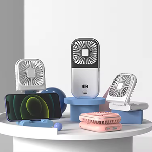 Mini Ventilador de Mano Personal, Ventiladores Recargables Portátiles, Banco de Energía de 3000 mAh, Soporte Plegable para Teléfono - Product Image 2