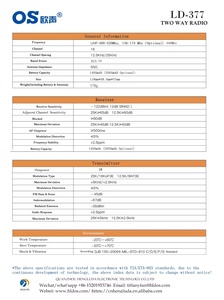 लो पावर वॉकी टॉकी एलडी-377 पोर्टेबल कम्युनिकेशन रेडियो वोक्स यूएचएफ पीएमआर 446 प्रोफेशनल टू वे रेडियो - Product Image 6