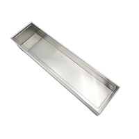 Moule à Tiramisu Professionnel en Acier Inoxydable de Qualité Alimentaire, Moule à Gâteau Rectangulaire Antiadhésif Amovible pour Boulangerie Commerciale