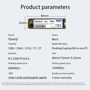 M.2 NVME Solid State Drive Internal SSD1t, Notebook 256GB 128 512 komputer Desktop 2280 PCIE 3.0 - Product Image 6
