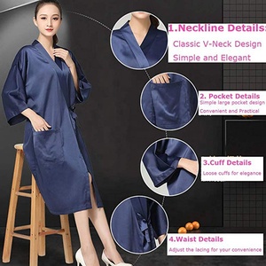Kimono de Seda y Satén de Lujo <span class=keywords><strong>para</strong></span> Mujer, con Logotipo Personalizado, Color Sólido, Suave, <span class=keywords><strong>para</strong></span> Spa, Salón de Belleza, Peluquería - Product Image 3