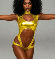 Combinaison Bodysuit Brillante Découpée à Logo Personnalisé pour Costume de Carnaval, Maillot de Bain pour le Carnaval de Miami, Vente en Gros Jouvert Wear